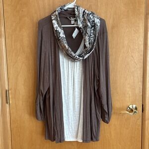 CJ Banks Cardigan Tank Scarf Bundle NWT‎ 2x
